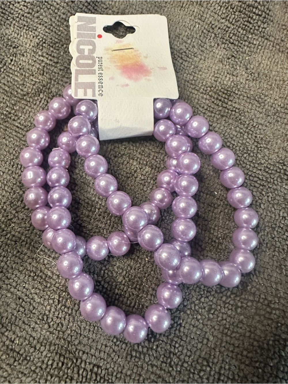 Nicole Lilac Pearl Beaded bracelets 3 pack- Nicole